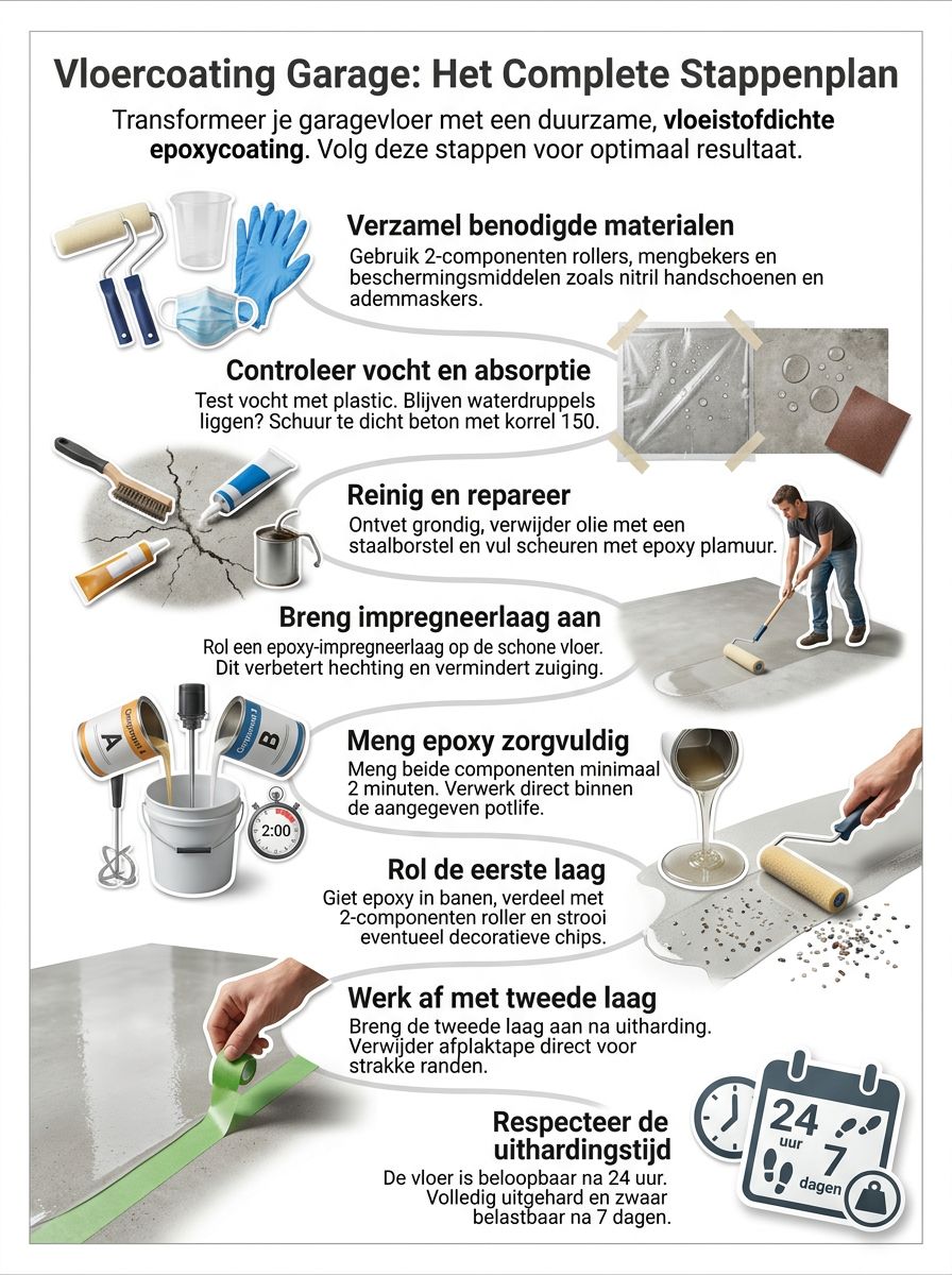 Vloercoating garage: zo pak je het aan Vloercoating garage: zo pak je het aan
