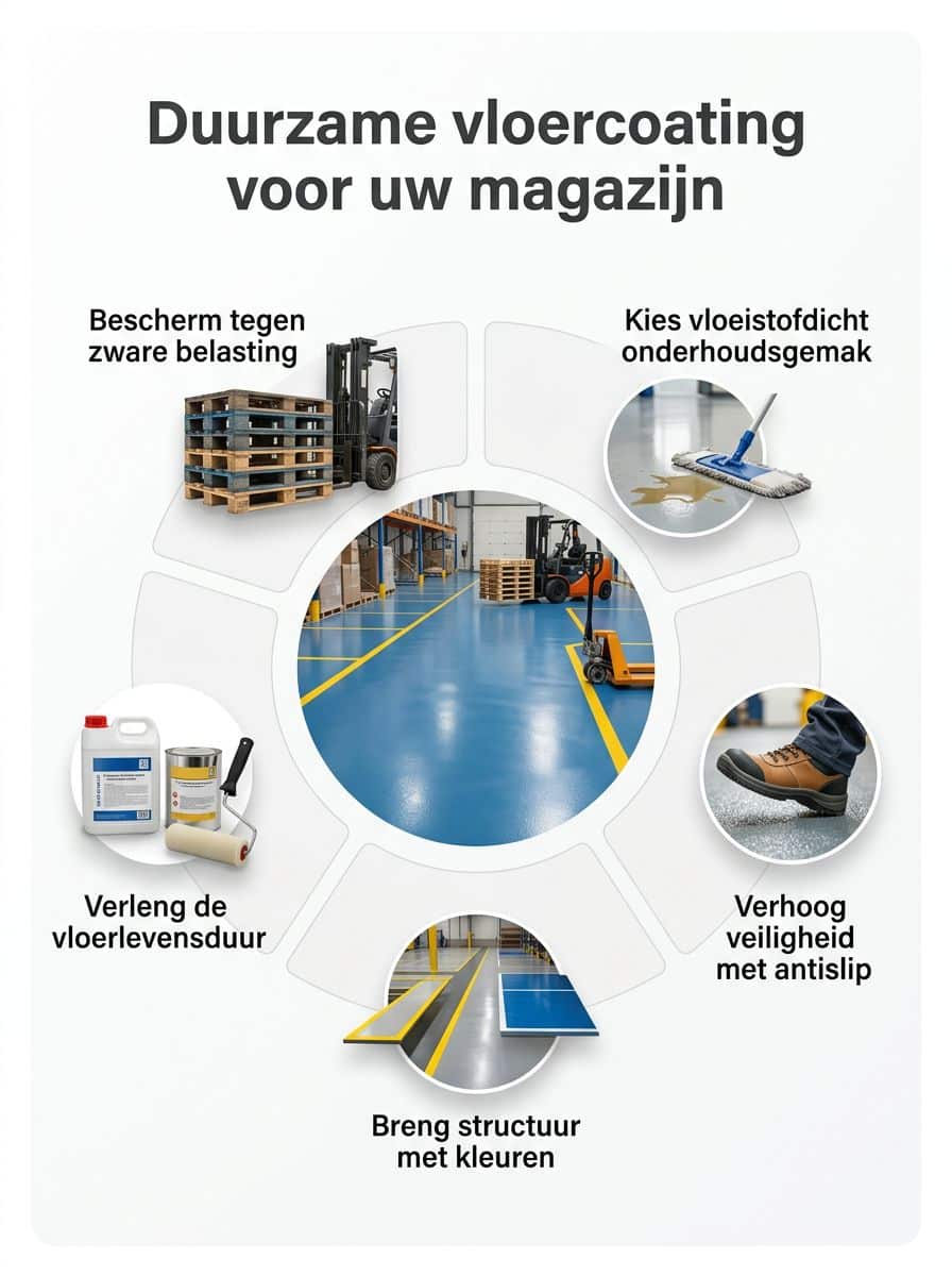 Vloercoating magazijn, de beste keuze voor een duurzame werkvloer Vloercoating magazijn, de beste keuze voor een duurzame werkvloer