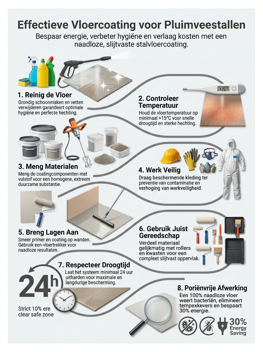 Effectieve vloercoating voor pluimveestallen: Tips voor een hygiënische en duurzame afwerking Effectieve vloercoating voor pluimveestallen: Tips voor een hygiënische en duurzame afwerking